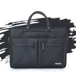 Vaku Luxos® MCQUINN Carbon 14 inch Laptop Bag Premium PU Leather Laptop Sleeve Messenger Bag For Men and Women.