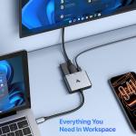 Vaku Luxos ® OMNITRIX 3-IN-1 USB HUB Multiport Adapter 4K HDMI USB 3.0/2.0 Ports