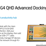 HP E27d G4 27 Inch QHD USB-C Docking LED Monitor