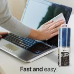 VAKU LUXOS® Professional 2in-1 HD Screen Cleaner Spray with Microfiber Cleaning Cloth for Camera, Lens, LCD, Binocular, Laptop, TV, Monitor, Smartphone, Tablet and More (300ML)